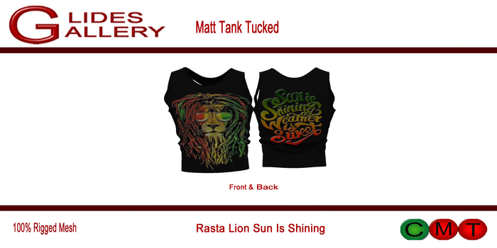 Matt Tank Tucked ADAM Rasta Lion Sunshining