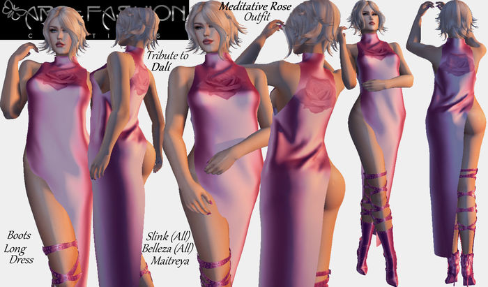ART & FASHION - MEDITATIVE ROSE OUTFIT