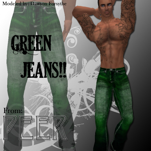 PEER Jeans- Green Denim