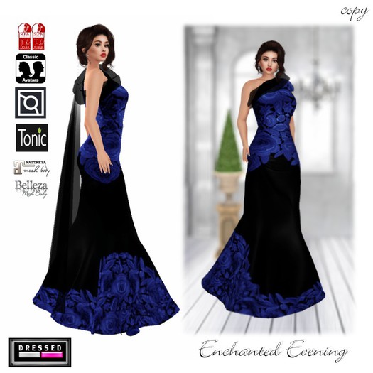 ::DBL:: Enchanted Evening Gown (Mesh/Classic Fits) Sapphire