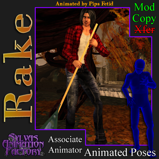 Rake -- Male Yard Work Raking Animation (copyable)