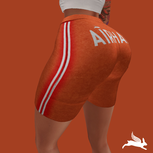 AxH - Orange Striped Biker Shorts