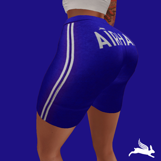 AxH - Blue Striped Biker Shorts