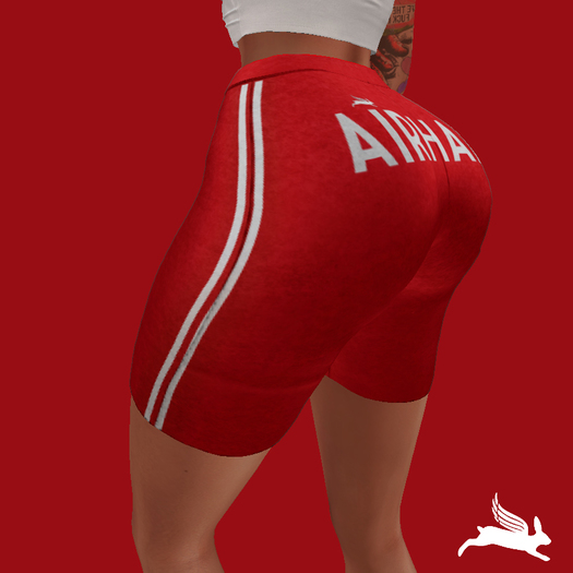 AxH - Red Striped Biker Shorts