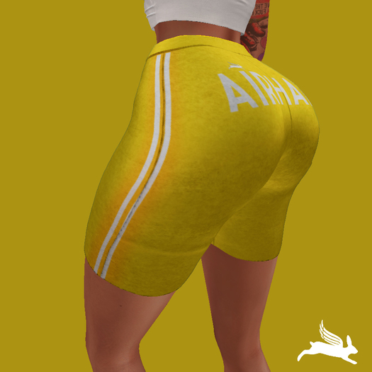 AxH - Yellow Striped Biker Shorts