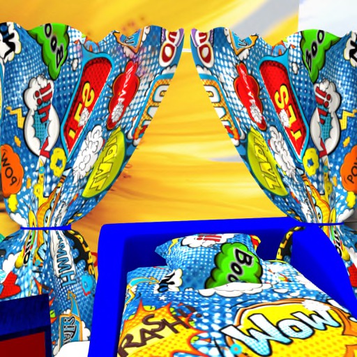 NIP Super Hero Curtains By Ambesonne POW Ouch 108x84