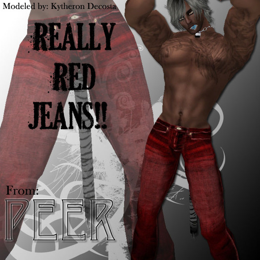 PEER Jeans- Red Denim