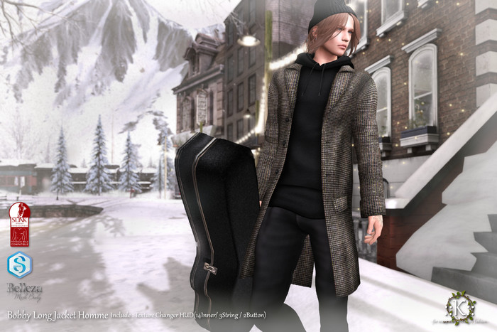 ::K:: Bobby Long Jacket Homme Plaid-Set [BOX]