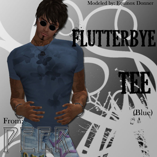 PEER Tee- Flutterbye Blue