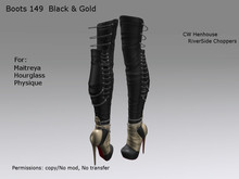 [REC] - Boots 149  Black & Gold  -BOX