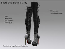 [REC] - Boots 149 Black & Gray  -BOX