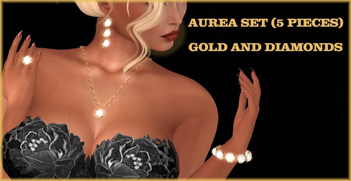 Aurea golden/diamond set