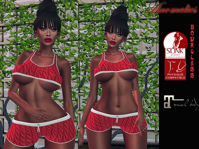 Anomalies top knitted shorts