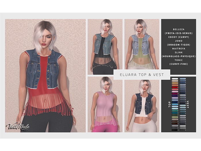 [WellMade] Eluara Top & Vest