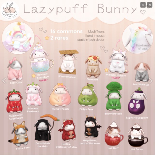 +Half-Deer+ Lazypuff Bunny - Euphoric Eggplant