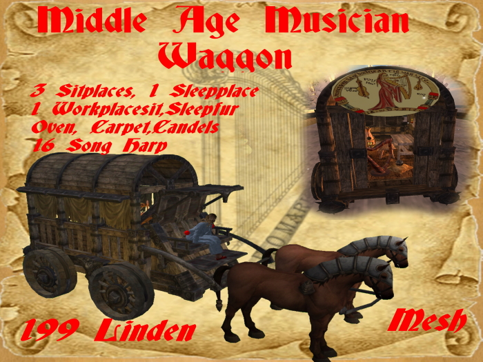 Middle Age Musician Waggon Boxed