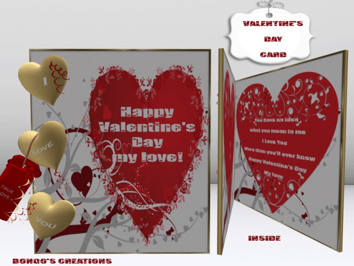 bmc379 - HAPPY VALENTINE'S DAY MY LOVE - CARD.