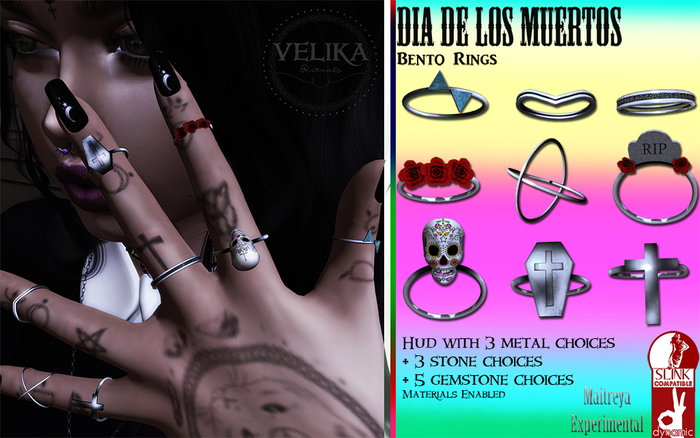 .Seance. Day of the dead - Bento Rings 