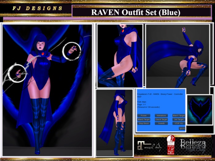 FJ Designs - Raven Outfit Set-Blue