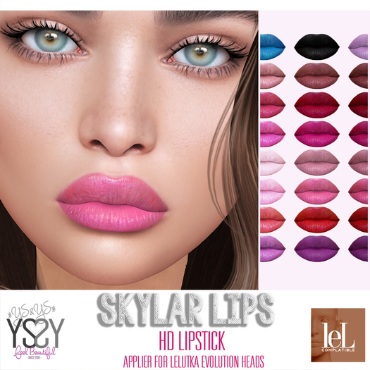 *YS&YS* - SKYLAR HD LIPSTICK ADD-ON Lelutka Evolution