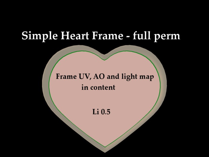 Heart Frame - maps inside (open)