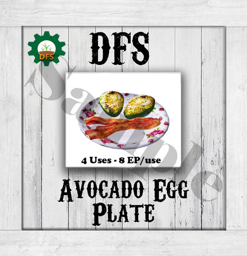 DFS Avocado Egg Plate