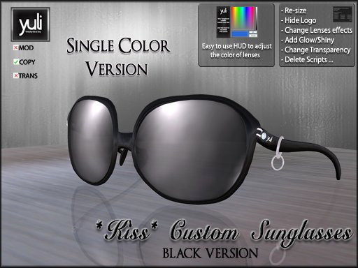 (Yuli) Kiss Custom Sunglasses Black Version