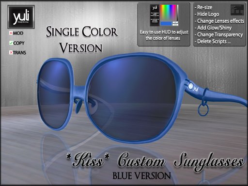 (Yuli) Kiss Custom Sunglasses Blue Version
