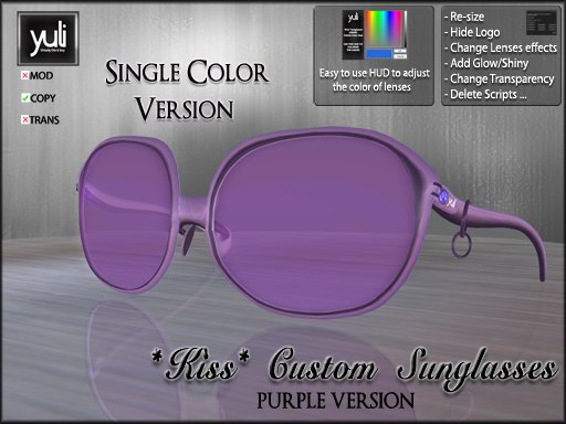 (Yuli) Kiss Custom Sunglasses Purple Version
