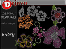 ^Dejavu^ Full Perm Rhinestone Flower Png 03