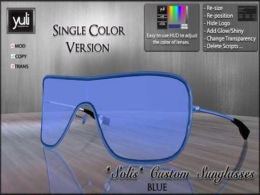 (Yuli) Solis Custom Sunglasses BLUE Version