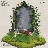 Rose Garden Mirror with animated birds Boxed