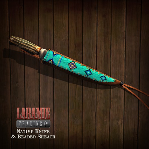 [Blackwood Traders] Native Stag Horn Knife-Turquoise