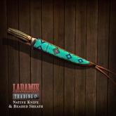 [Blackwood Traders] Native Stag Horn Knife-Turquoise