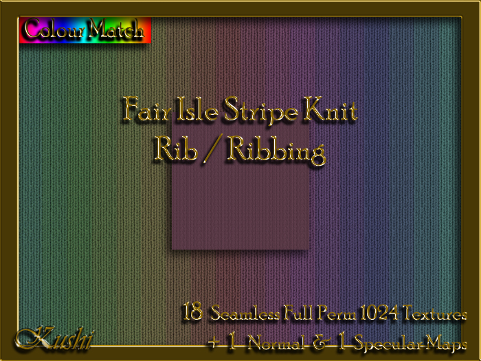 Fair Isle Stripe Knit Rib / Ribbing Textures