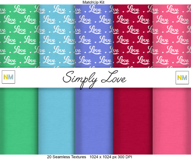 Simply Love MatchUp Kit 10 Seamless Fabric Textures NM
