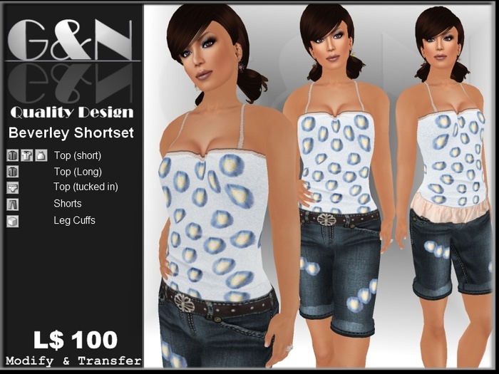 G&N Quality Design Beverley Shorts set