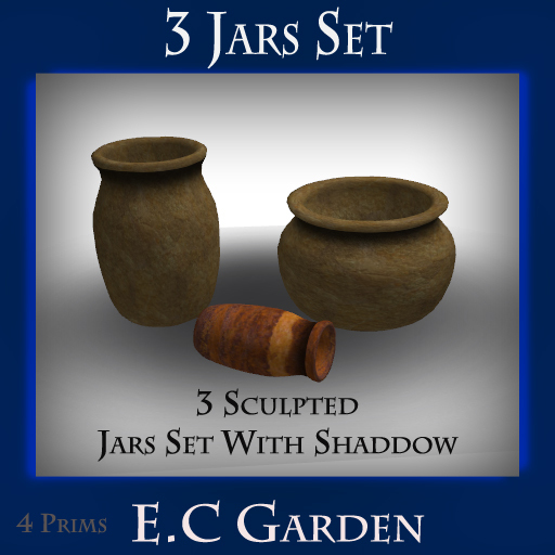@ Jar Set of 3  Sculpted  Set & Shadow