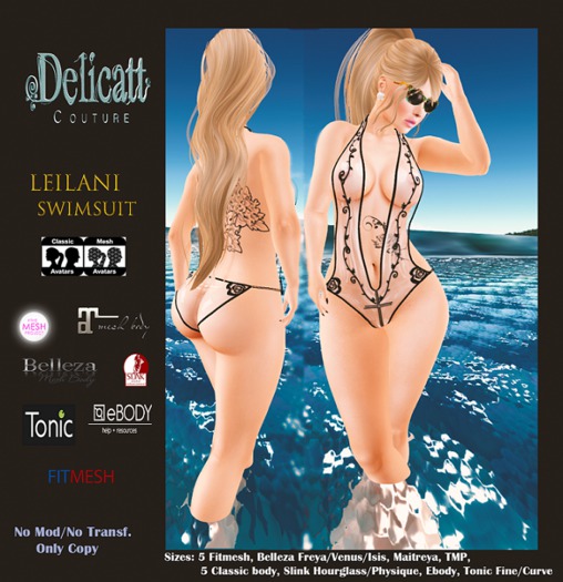 #PROMO#Delicatt couture - Leilani Swimsuit  - Black