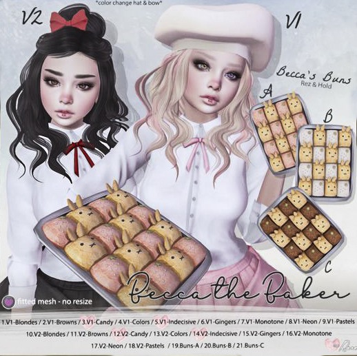 3.Doe: Becca the Baker [Hat] - Candy RARE