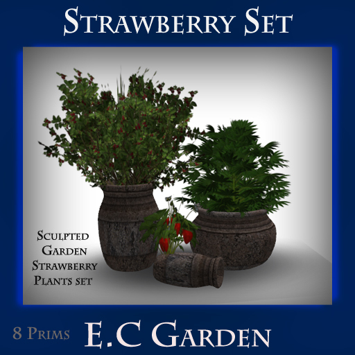 @ Potted Plant set  Strawberry Garden Set Decor