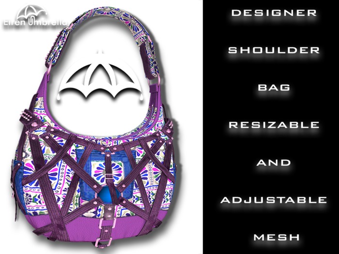 Lucky Shoulder Bag -Raj 3 - Gorgeous purse, unrigged and resizable. Works with all avatars, available in 16 styles