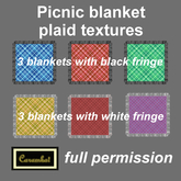 Picnic blanket plaid textures