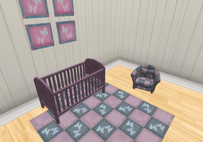 Purple Cot with Purple Bedding