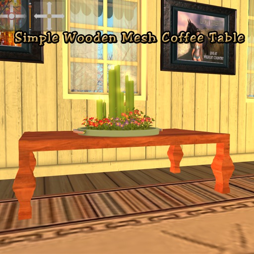 Wooden Mesh Coffee Table