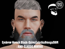 !OS! Eyebrow Novack Black- Catwa/Lelutka/Omega