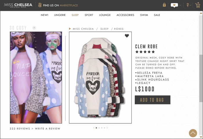 .miss chelsea. Clem Robe Fatpack