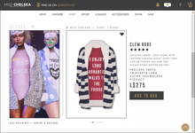 .miss chelsea. Clem Robe Navy Stripes