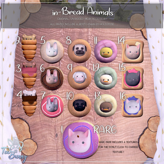 6 .TeaBunny. In-Bread Animals / Bun Donut - Chocolate