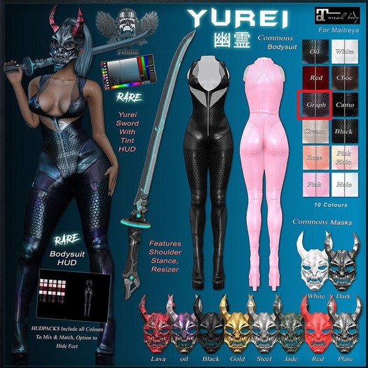 [The Forge] Kurei Bodysuit, Graphite